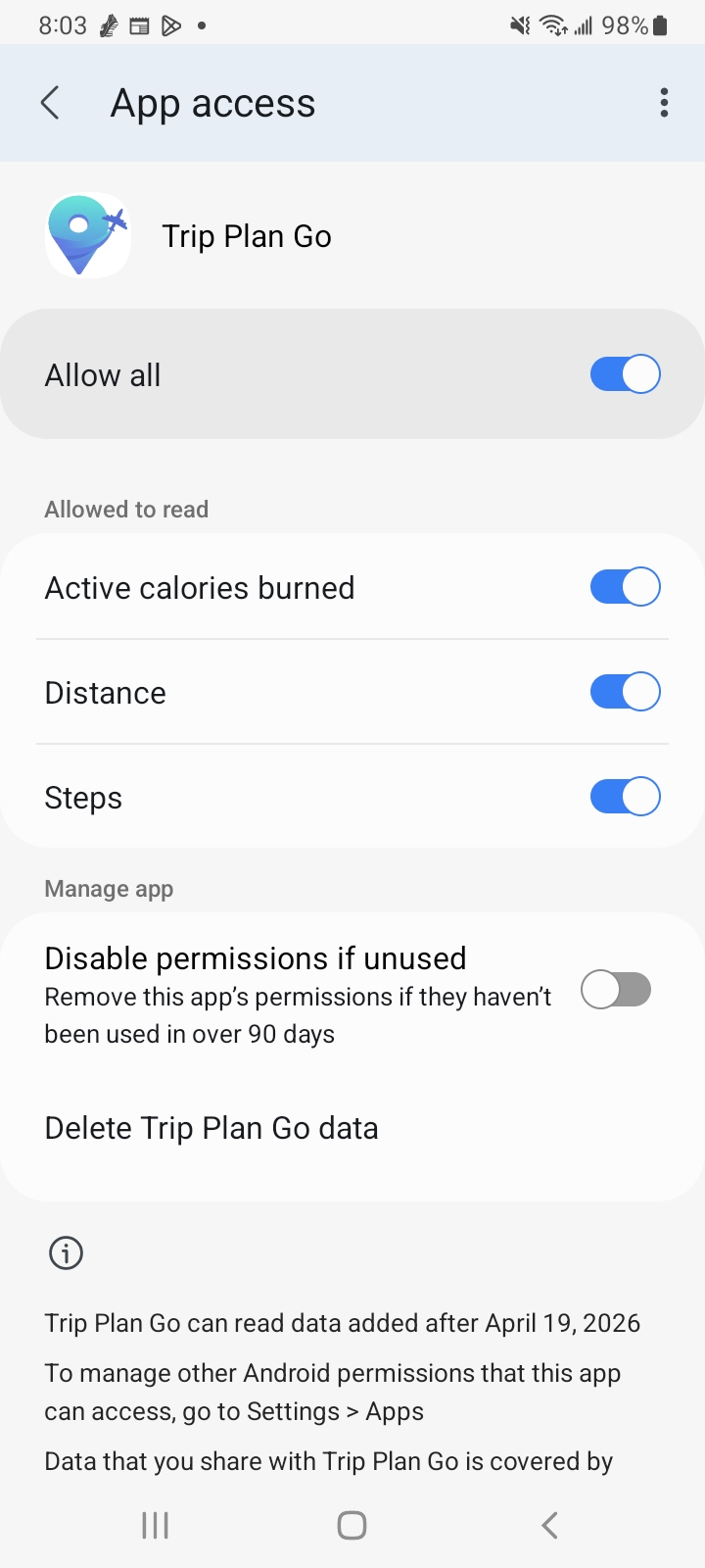 HealthConnect-manual grant permission